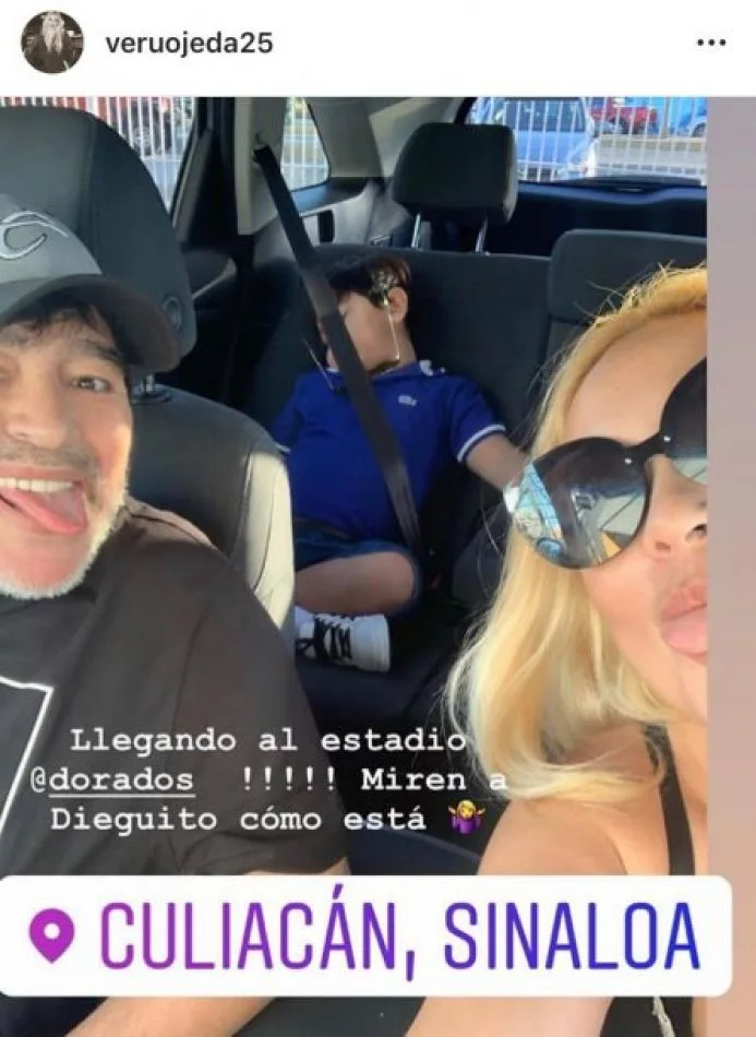 La foto de Diego Maradona y Verónica Ojeda en México