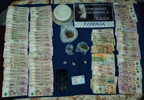Cuatro personas detenidas y más de 500 dosis de drogas secuestradas en Salta
