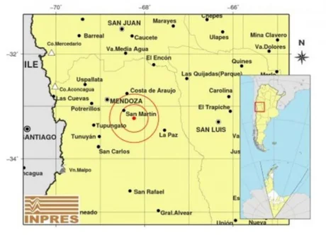 Susto en Mendoza por un fuerte sismo durante la madrugada