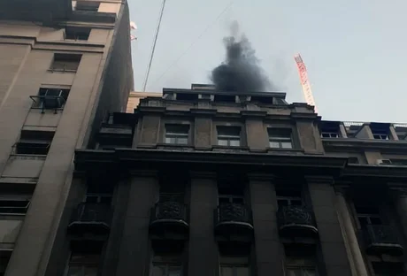 Se incendió el Ministerio de Economía de la Nación