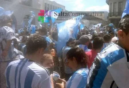 En Salta se festeja el triunfo de la Selección Argentina