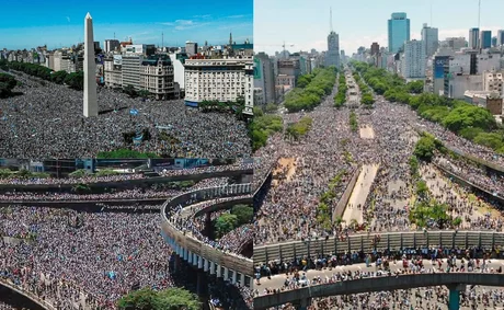 Cerca de 5 millones de personas estuvieron presentes en los festejos de la selección Argentina