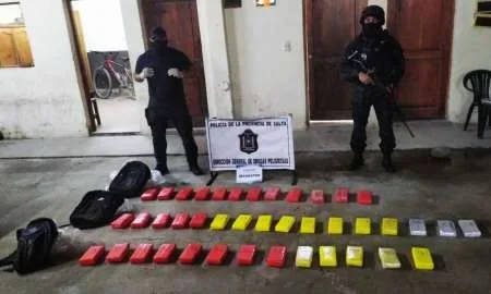 Secuestraron 41 kilos heroína valuada en más de mil millones de pesos