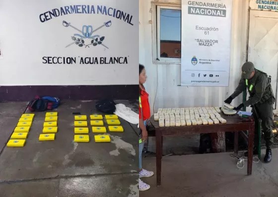 Hallan más de 40 kilos de cocaína en dos procedimientos en el norte provincial