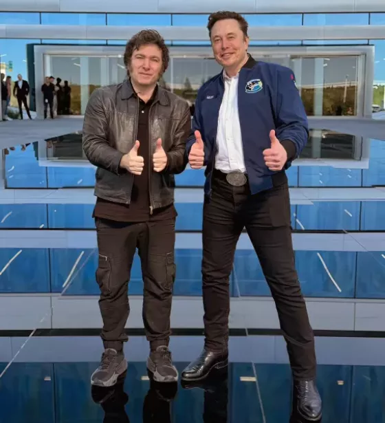 Javier Milei consiguió la esperada foto con Elon Musk en EEUU